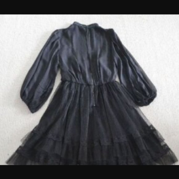 Authentic Alice & Olivia SUZE PUFF DRESS Tiered Lace Tulle Silk Dress $895.00 - Picture 6 of 16